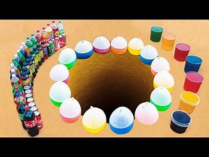 EXPERIMENT: Big Toothpaste Eruption from Giant Coca Cola, Pepsi, Fanta, Cola and Mentos