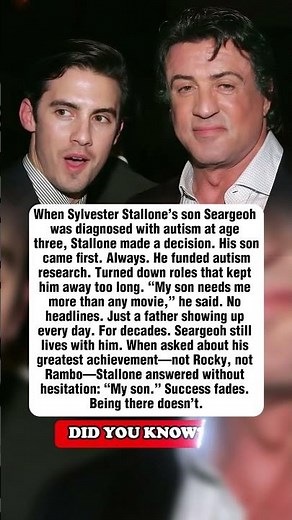 He Turned Down Roles for His Autistic Son