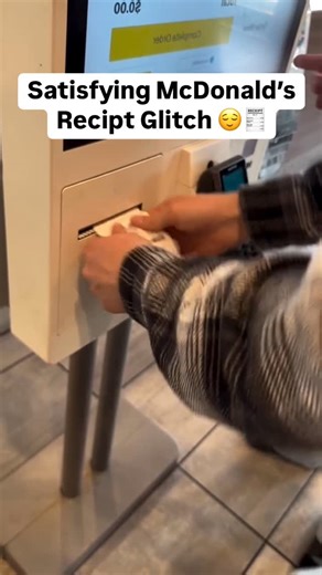 Viral News 🔥 on Instagram: "The McDonald’s Receipt Hack 🤯🍔 Someone waited for their receipt to print… but instead of the normal little slip, the machine just kept going — turning into a full receipt ribbon of doom 😂 No one said fast food would come with a * CVS-length plot twist * 💀 Moments like this are why everyday life is secretly hilarious. Not dangerous. Not dramatic. Just pure, random, chef’s-kiss glitch content 🔥 Would this make you laugh uncontrollably or pretend nothing happened w