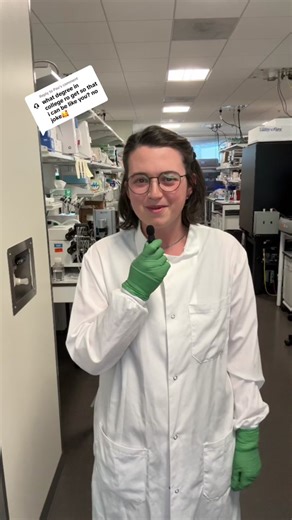 Replying to @Pau There’s lots of degree pathways into the lab! Besides getting degrees, be sure to be curious, learn how to work in a team, and get comfortable with reading journal articles. #careertok #scicomm #science #sciencetok