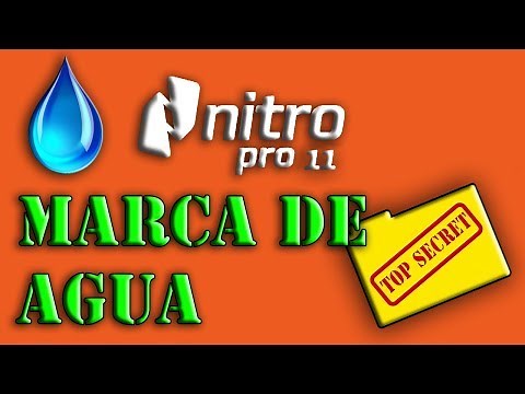 Crear una marca de Agua en PDF | Nitro Pro 11