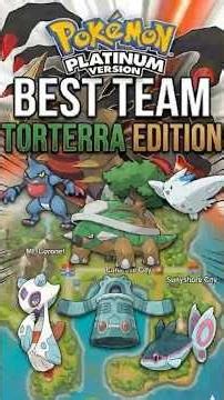 The BEST Team for Pokemon Platinum Torterra Edition)
