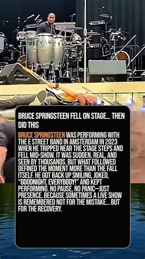 Bruce Springsteen Fell On Stage… Then Did THIS 😳🔥