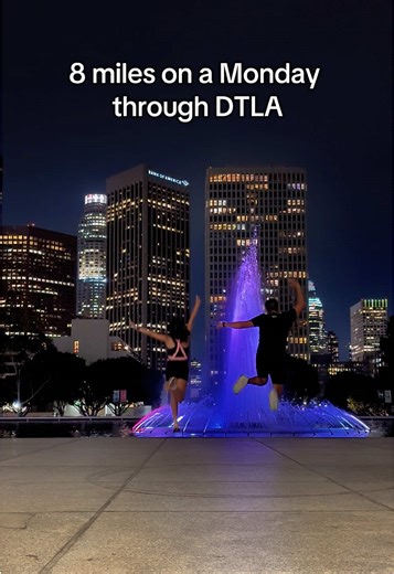 8 miles through downtown Los Angeles to begin the week! #runningtiktok #runtok #running #runtokcommunity #runner