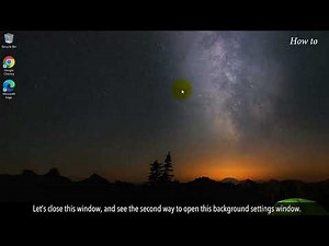 How to Adjust the Windows Background