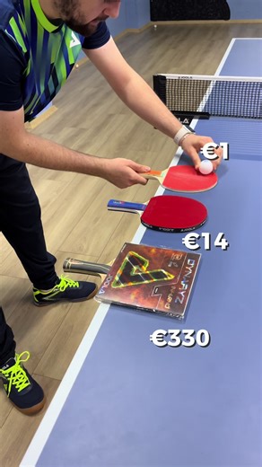 €1 vs €14 vs €330 Ping Pong Racket 🧹 | Ping Pong