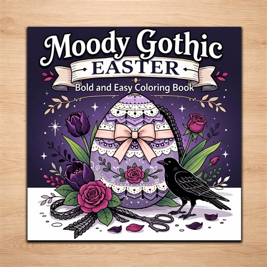 Gothic Easter Coloring Pages – Alternative Spring Printable - Etsy