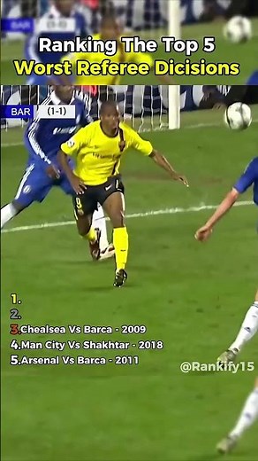 Ranking The Top 5 Worst Referee Decisions