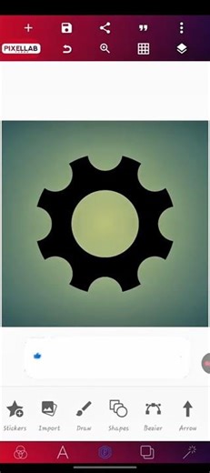 Modern Gear Logo Design in Mobile | #design #shorts #pixellab #viral