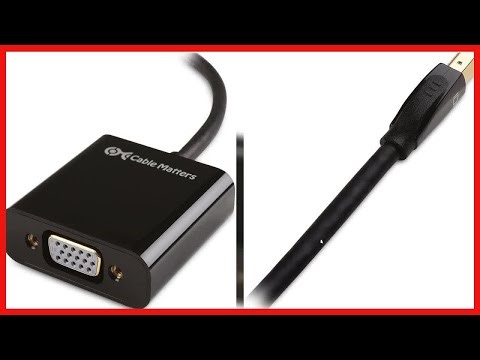 Cable Matters Mini DisplayPort to VGA Adapter Mini DP to VGA in Black Thunderbolt
