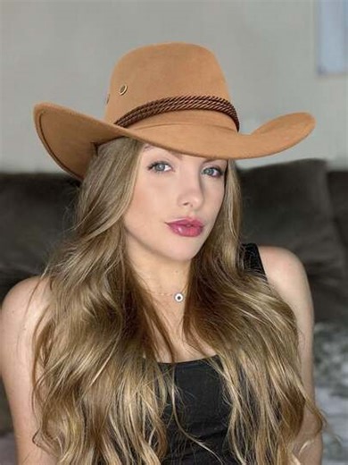1pc Western Cowboy Hat, Suitable For Christmas, Christmas Party, Halloween, Valentine's Day, Carnival, Couple Outings, Hiking, Unique Braided Rope, Wide Curved Brim, Horseback Riding, Vacation | SHEIN
