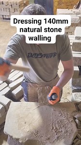 Dressing 140mm natural stone walling #naturalstone #dressingstone #stone #reels #satisfyingvideos video | The Yorkshire Stone Dresser