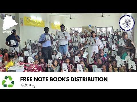 Free Notebooks Distribution 2024 in Siddipet | Gift a Book, Make a Child’s Future