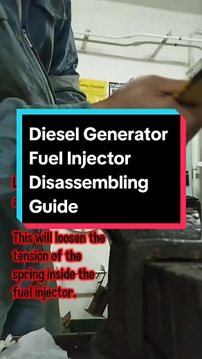Disassembling Diesel Generator Fuel Injectors