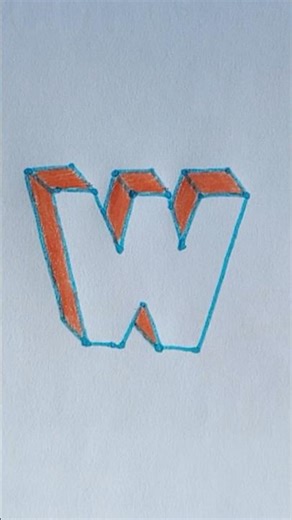 W em 3d Passo a passo Só Desenhar.