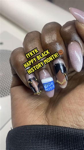We are the blueprint✊🏾❤️🫶🏾 You could have dope nails toooo if you booked with me using that little link in my bio!🤭 #bluemagic #hotcomb #blackhistorynails #blackgirlnailinspo #juneteenthnails