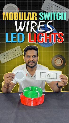 Modular switches , electric wires , led lights , ceiling fans !! Sab direct factory rates par 😍 | AP Modular Bazaar