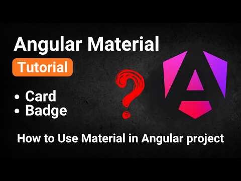 Angular Material Tutorial for Beginners | Badge & Card Tutorial | Dynamic Badge Example | Hindi