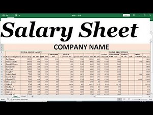 how to make salary sheet in excel | simple salary sheet in excel