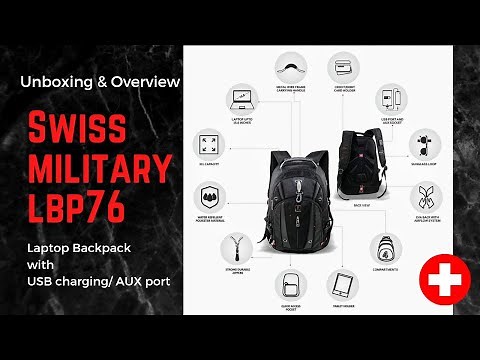 Swiss Military LBP76 Laptop Backpack with USB Charging/AUX Port - 31 litres | Unboxing and Overview