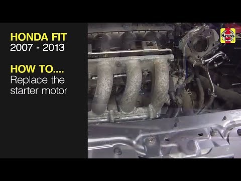 How to Replace the starter motor on the Honda Fit 2007 to 2013