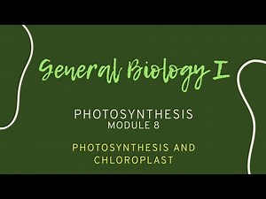 General Biology I Module 8.1 Basics of Photosynthesis