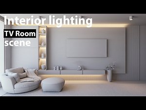 Interior lighting in Vray 3DS MAX | V-RAY6 3DSMAX 2023 | TV Room interior lighting