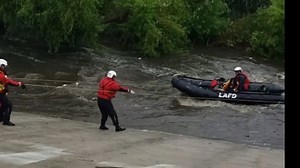 2.4K views · 34 reactions | #AtwaterVillage; This morning your Los Angeles Fire Department quickly responded from the ground & air to rescue two people trapped in the #LAriver. Additionally, a nearby, well-intentioned civilian jumped in the water to help and was swept a 1/2 mi down river. 5/16/19 #LAFD | Los Angeles Fire Department | Facebook