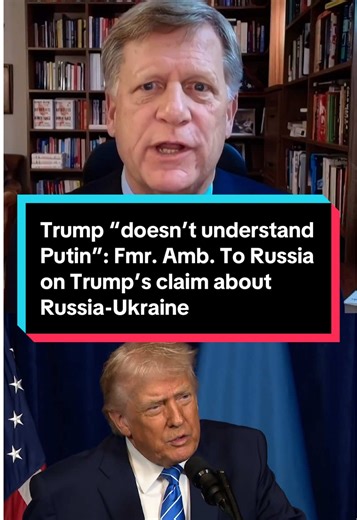 “I don’t know if President Trump really believes what he just said, but if he does, he just fundamentally doesn’t understand Putin. He fundamentally doesn’t understand the causes of this war.” Former U.S. Ambassador to Russia, Michael McFaul, joins Morning Joe and reacts to Trump's claim from a bilateral meeting with Zelenskyy that