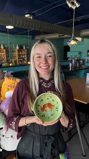 Before and after firing!! #potterypainting | the art garage-- Austin, TX | Facebook