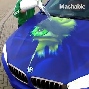 3.7M views · 6.9K reactions | A graffiti artist uses heat sensitive paint to create color changing cars. | Mashable | Facebook