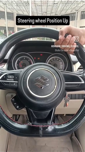 Steering wheel Position Up-Down- #drivingclasses #drivinglessons #travel #car #drivingcourse #shorts
