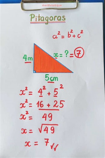 Pitagoras 😱🇫🇷 #math #mathematics #arithmetique