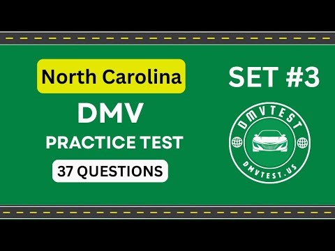 North Carolina DMV Practice Test 2026| 37 REAL TEST QUESTIONS SET #3 |DMV Driving Test|DMV Test 2026