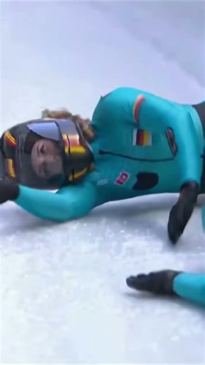 High-Speed Crash Sends Bobsled Over at Curve 12 😳🛷 #wintersports #bobsled #ai