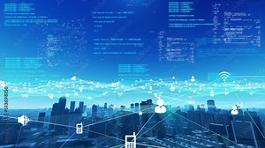 5g network information technology and Internet of things smart city