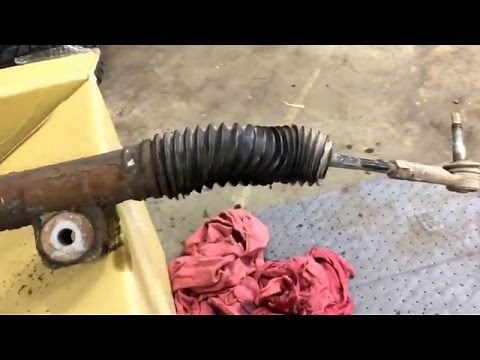 Video of a really badly leaking Rack an Pinion steering gear.