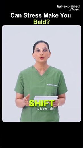 Can Stress Really Cause Hair Loss? 😨 #DrRitikaMohan #Debunk #HairCare