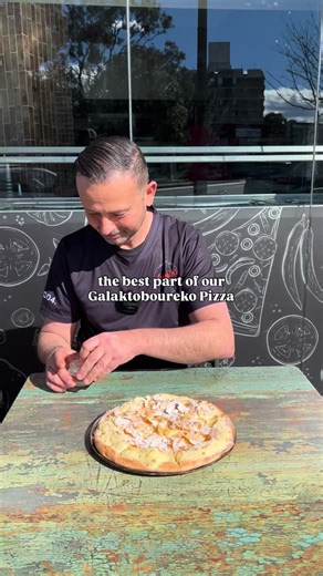 The syrup is what makes the Galaktoboureko ✨beautiful✨ #antoniospizzeria #sutherlandshire #sylvaniawaters #caringbah #sydneypizza #sydneyfood #galaktoboureko #greek | Antonio's Pizzeria