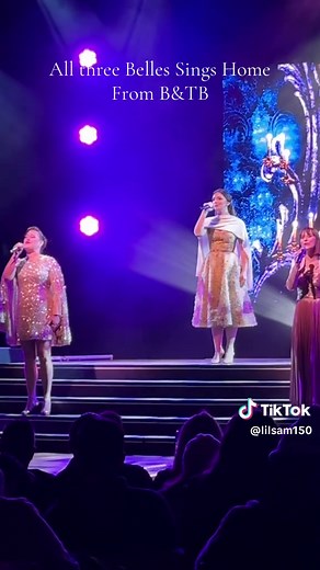 Susan Egan, Ashley Brown & Kyra Belle Johnson who all play Belle in Beauty & The Beast Singing Home in the Musical. At Epcot Festivals Of The Arts. #beautyandthebeast #home #festivalofthearts #disneyonbroadway #disneyworld