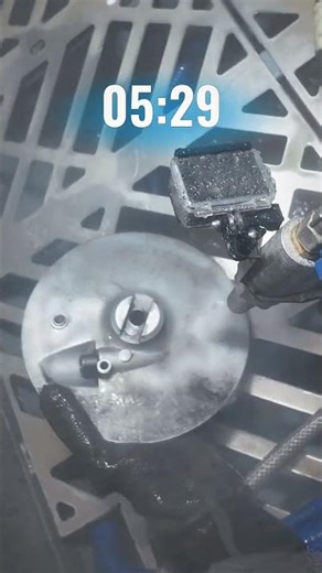 Breake drum cleaned with aquablast in just 6 minutes