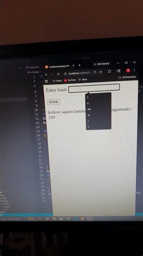php | Euler project 'hollow square laminae distinct arrangements' | CodeLearning