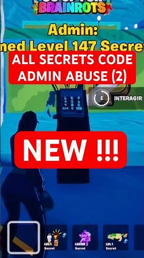 GO UP FOR BRAINROTS MAP FORTNITE - NEW SECRETS CODES AQUA EVENT ADMIN ABUSE UPDATE TUTORIAL #shorts