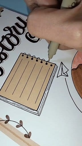 1.8K views | Notebook Design Idea / Front Page #notebook #design #frontpage #coverpage #lettering #calligraphy #school #student #aesthetic #art #craft #diy #project #trendingreels#fbreels #reels | Sophie Arts And Crafts | Facebook