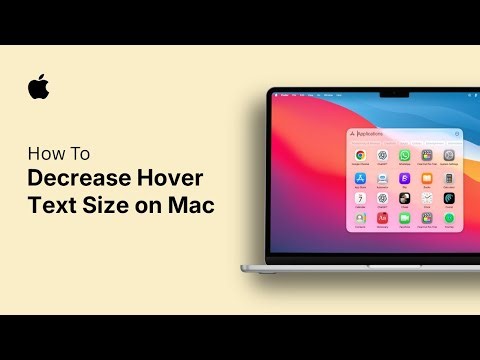 How to Decrease Hover Text Size on Mac