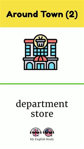 English Vocabulary - Lesson 18 (Around Town Part 2) #learnontiktok #LearnEnglish #Englishvocabulary #englishteacher #englishtips #studyenglish #esl #Vocabulary #englishlessons #myenglishstudychannel