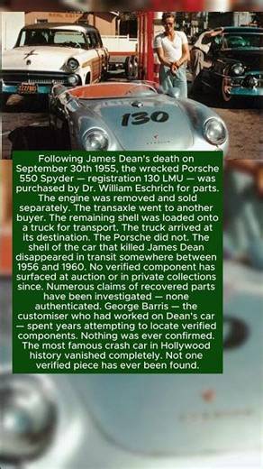 James Dean's Porsche 550 Spyder Has Been Missing Since 1960. Nobody Has Found a Single Part