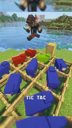 Tic tac toe in Minecraft #shorts