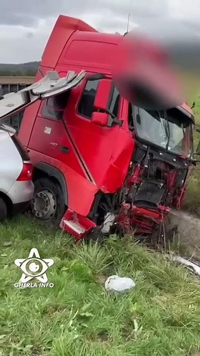 Accident Catcau (Cluj) cu camion si auto, doi tineri decedati 12 10 2025
