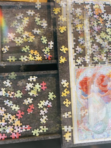 Disney Princess Puzzle Progress #puzzle #disney #hobby #disneyprincess @Disney @Ravensburger